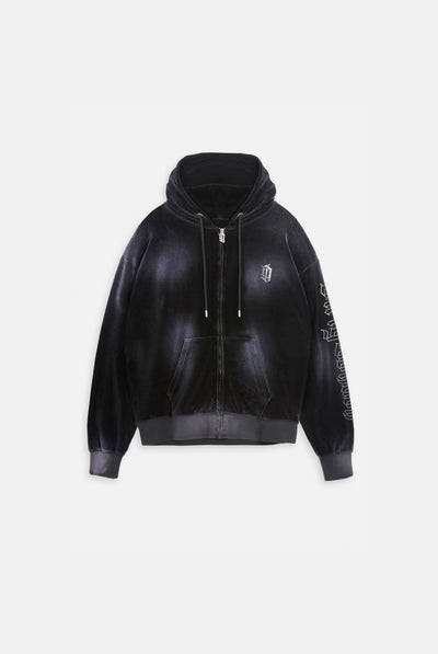 Image for ZIP THROUGH HOODIE ACID WASHED