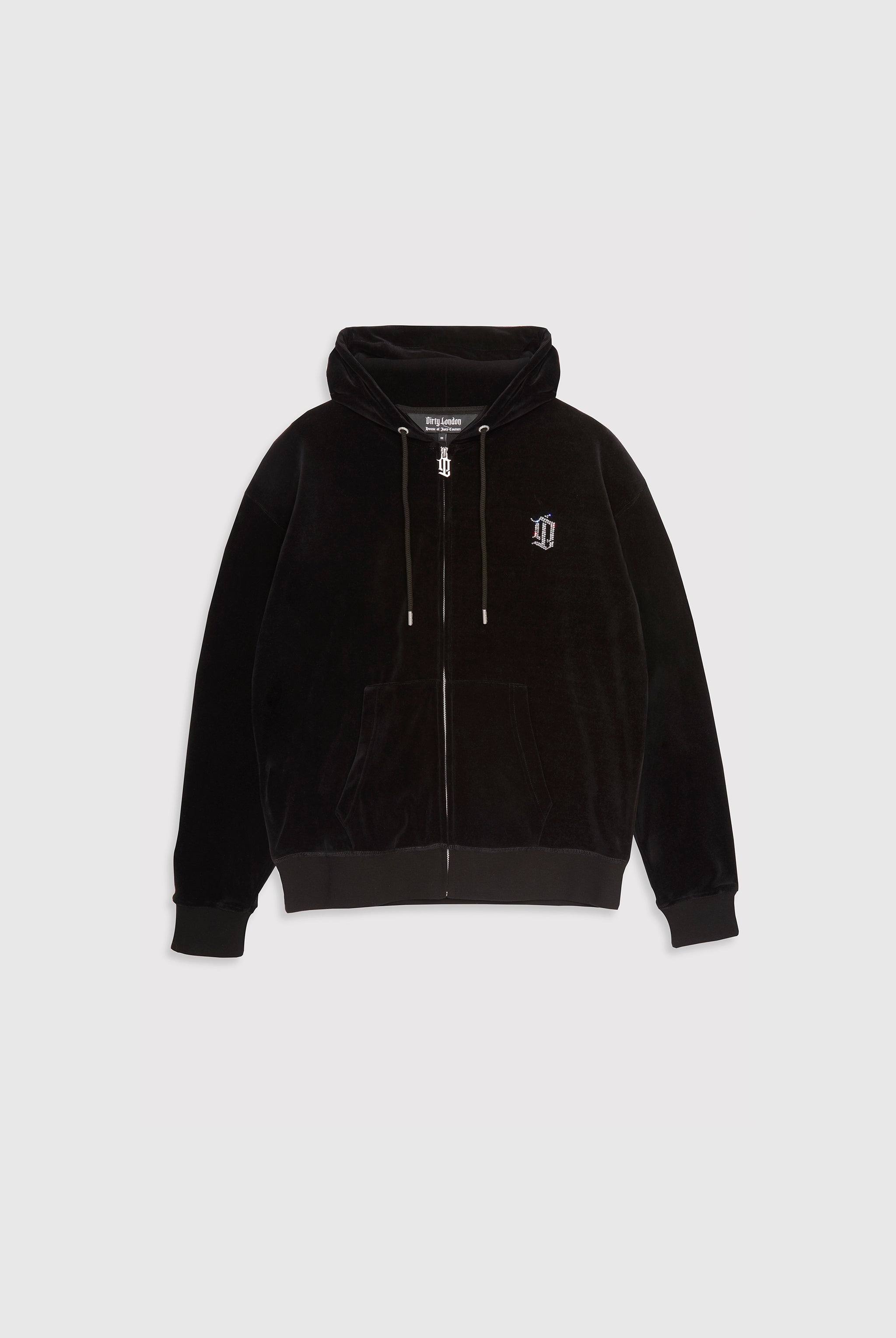 Mens velour zip up hoodie outlet