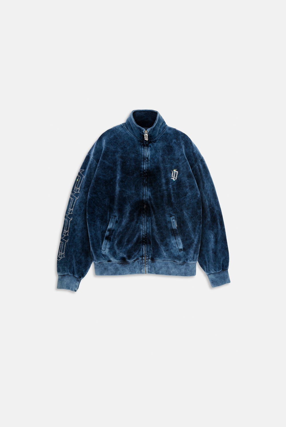 ZIP THROUGH TRACK JACKET ACID WASH