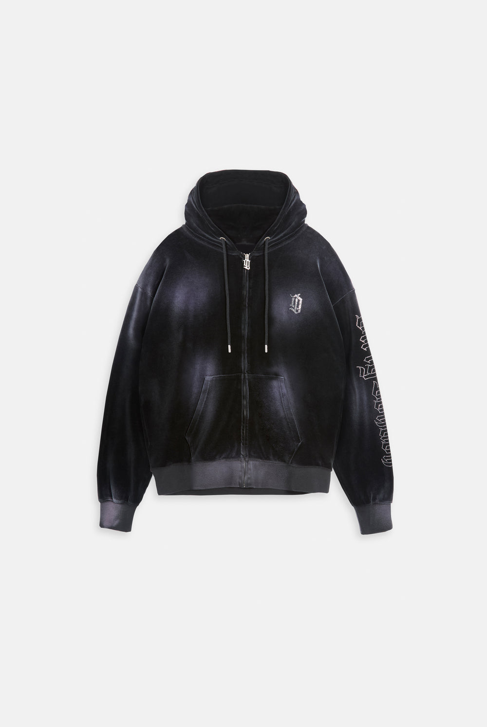 ZIP THROUGH HOODIE ACID WASHED